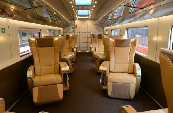 A Trenitalia só concede silêncio aos passageiros da primeira classe